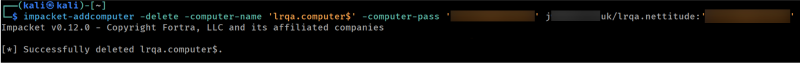 Removing the machine account from the domain